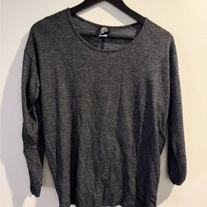Bobeau Charcoal Knit Top